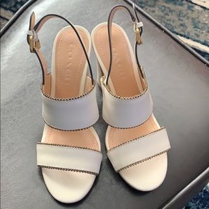 Authentic Coach Double Strap Sandals/Heels